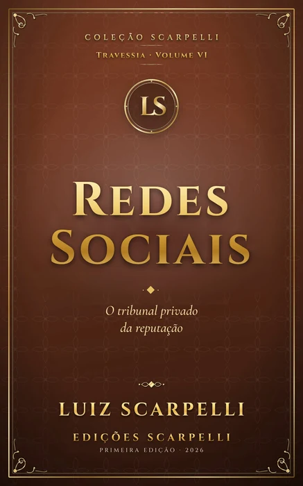 Capa do livro Redes Sociais: o tribunal privado da reputação, de Luiz Scarpelli